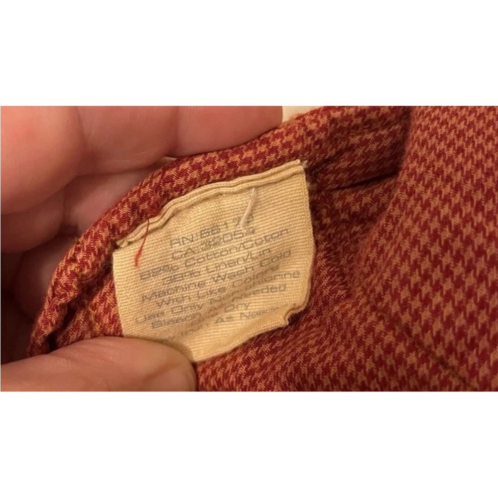 Hei Hei Anthropologie Orange Drawstring Linen Cotton Blend Pants Size 8 EUC - Picture 8 of 8